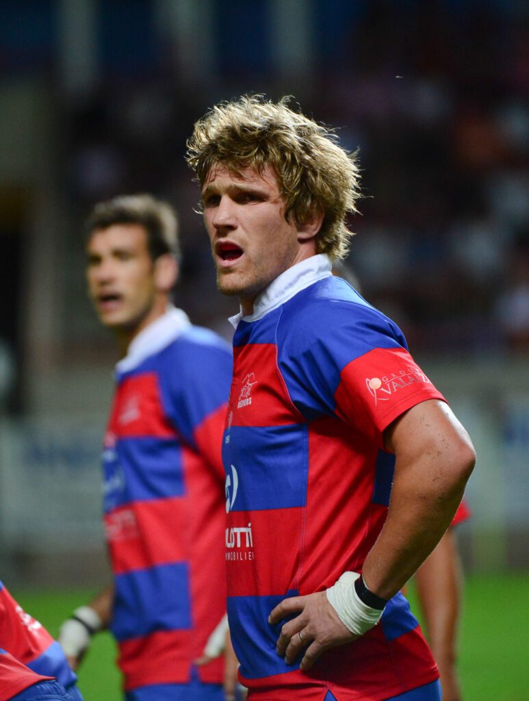 Rémy Martin con la camiseta de Béziers durante un amistoso contra Narbona en 2013