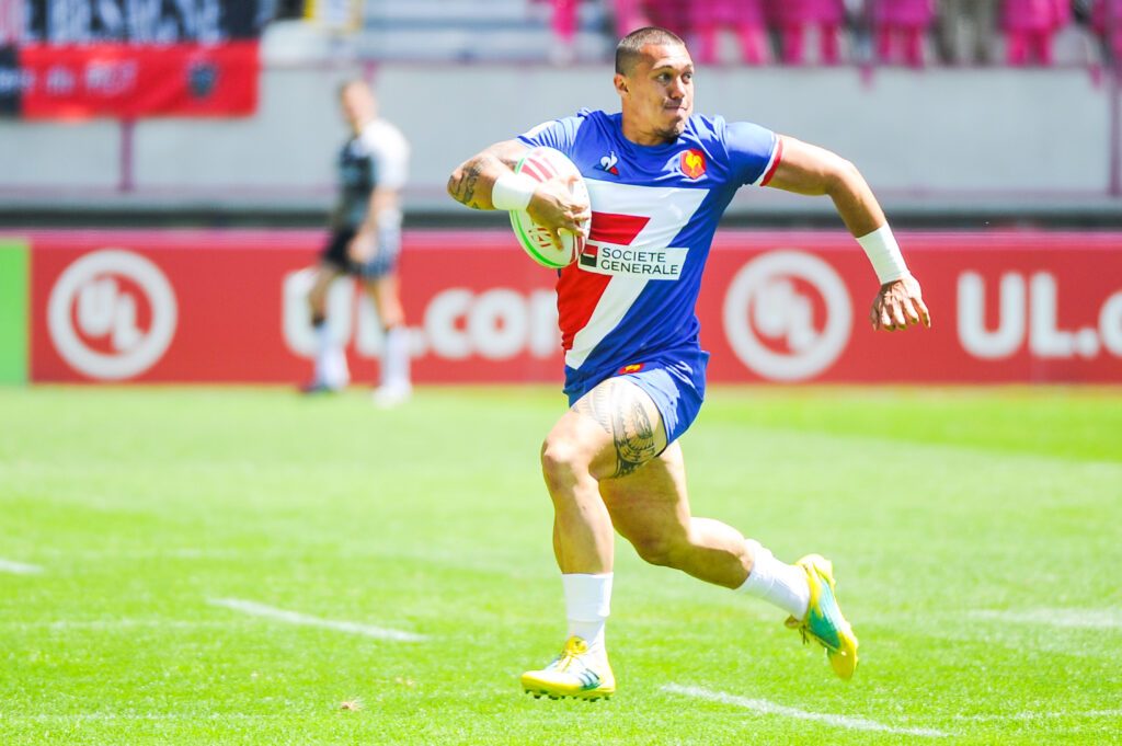 Teiva Jacquelain con la selección francesa de rugby 7
